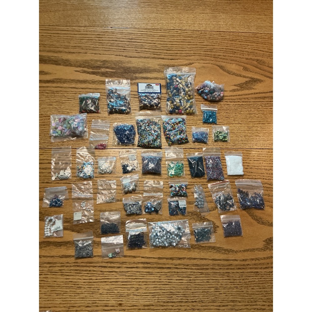 Mixed Craft Bead Lot Jewelry Making Supply Seed Glass Crystal Charms Multicolor